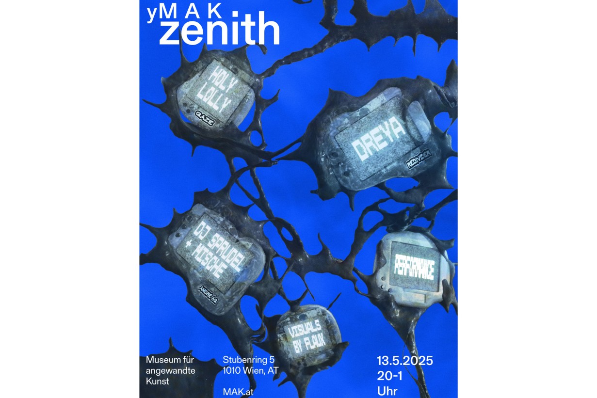 Visuals auf blauem Hintergrund