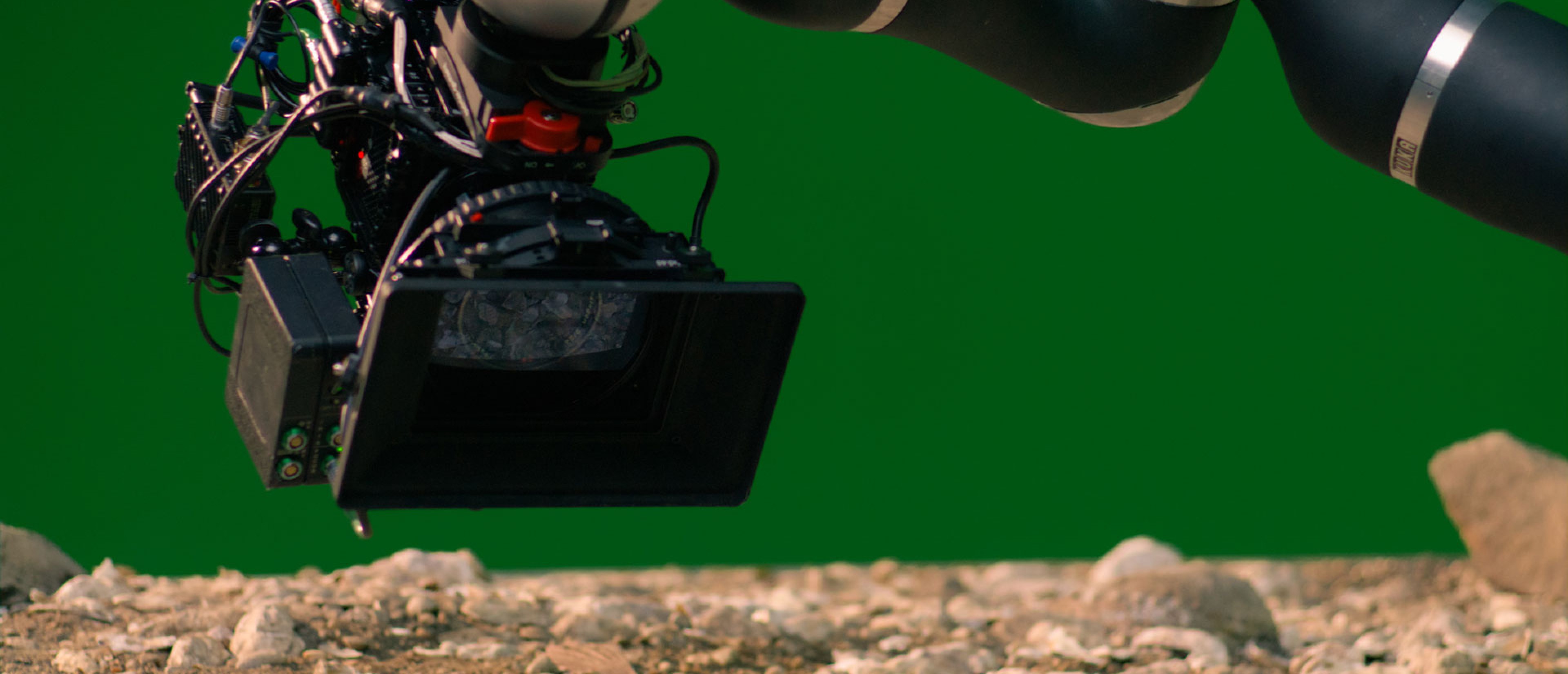 Camera arm moves over brittle ground