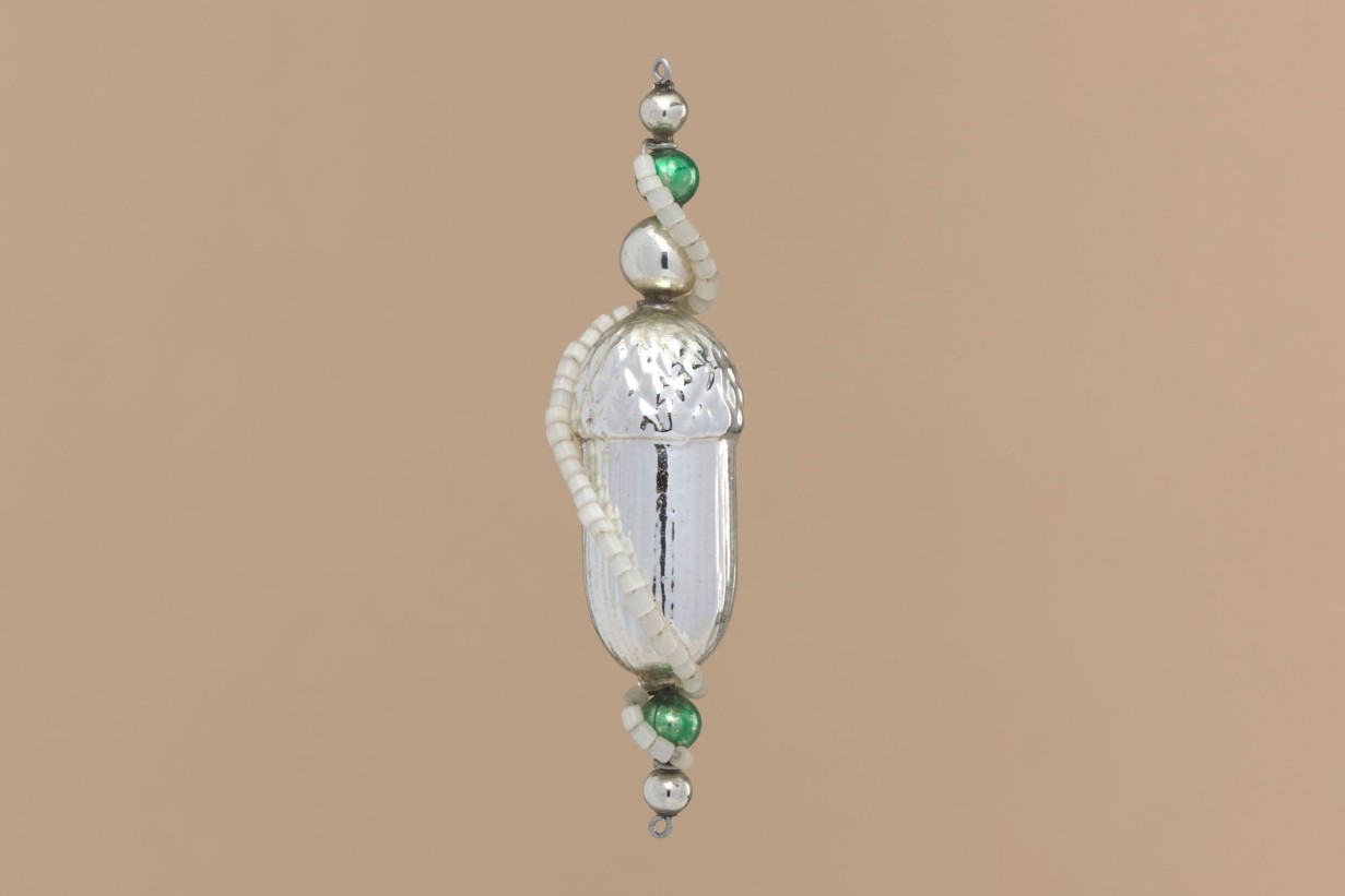 Christbaumschmuck aus Glasperlen, Hohlkörper und Draht - Gehänge