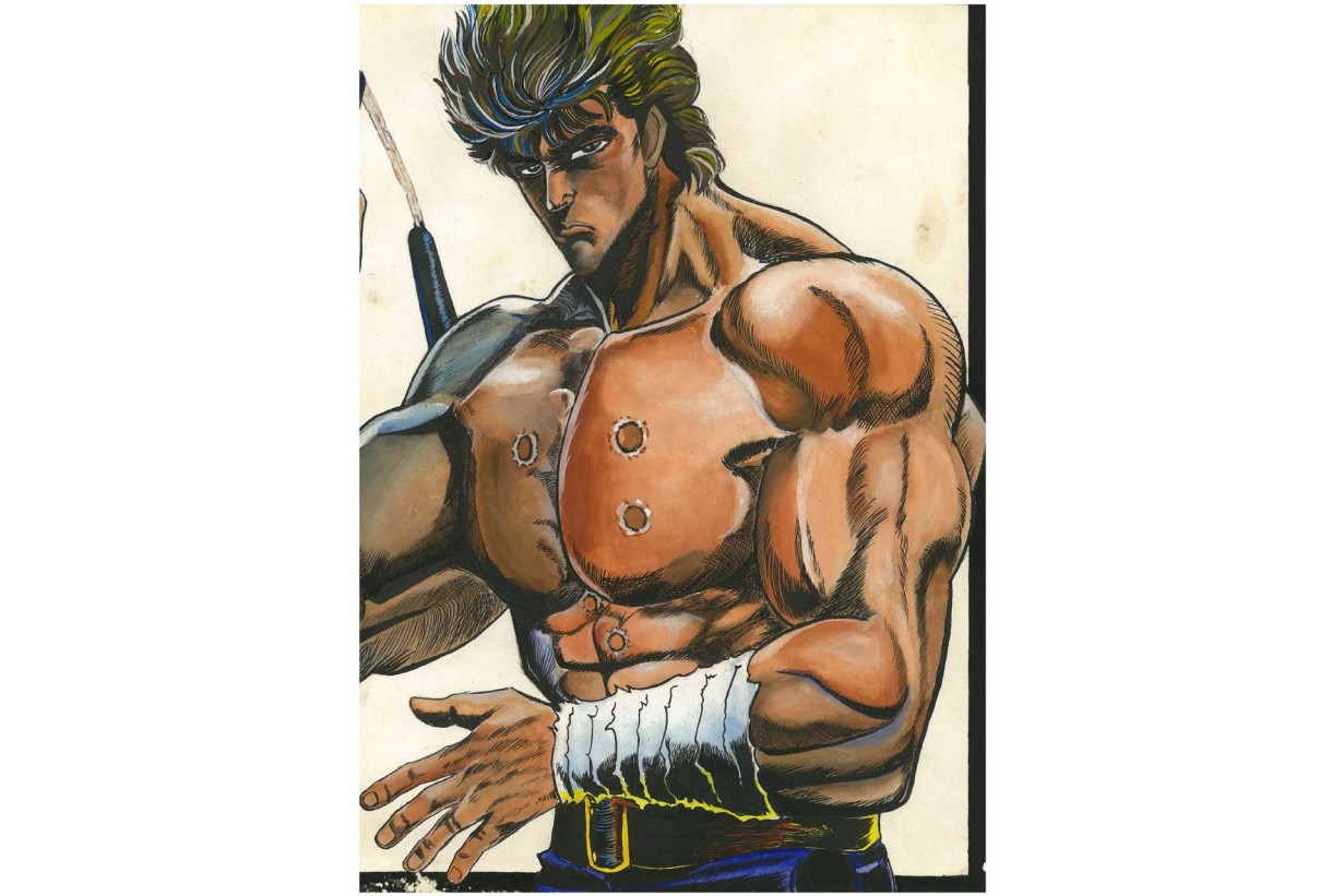 Abbildung eines Mannes mit ausgeprägtem Brustbereich, der Stärke und Vitalität ausstrahlt.