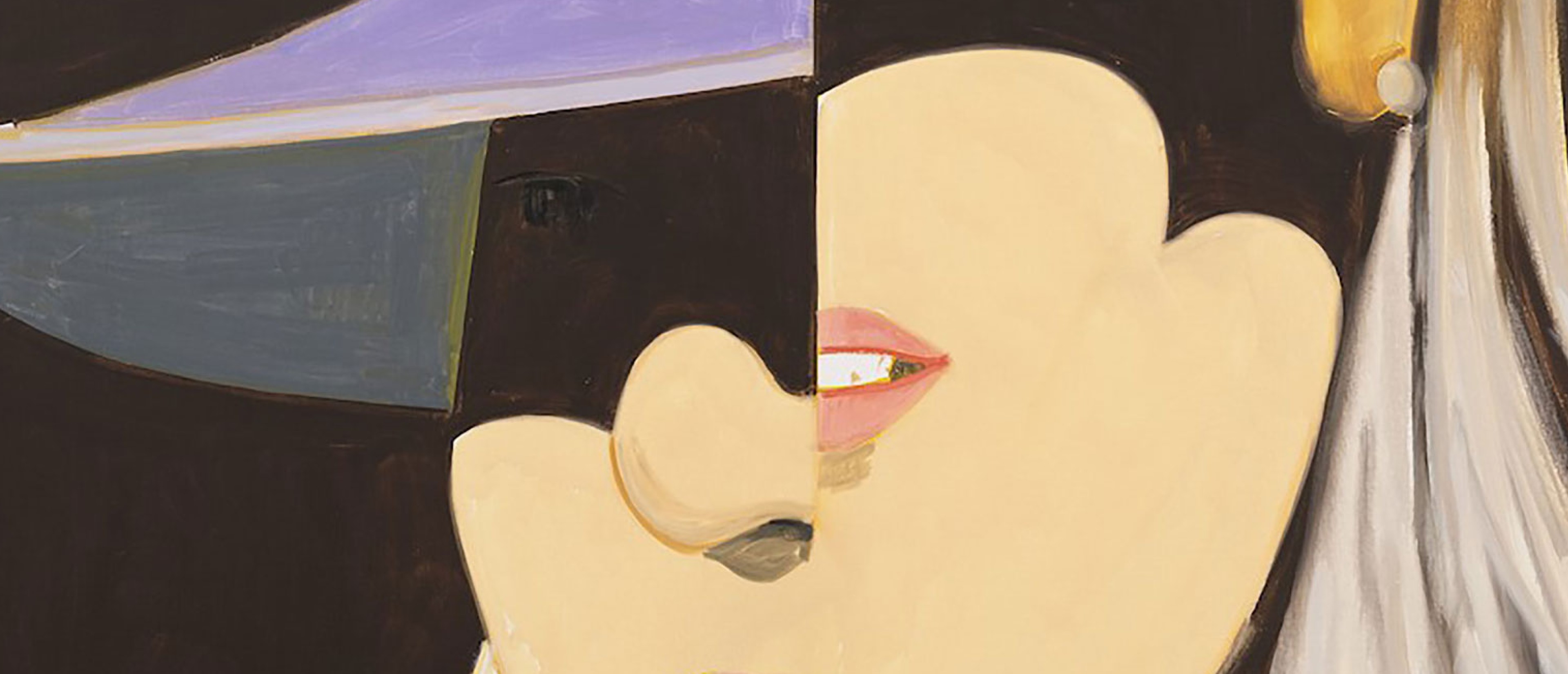 Malerei, Frau mit Hut, Augen im Schatten 