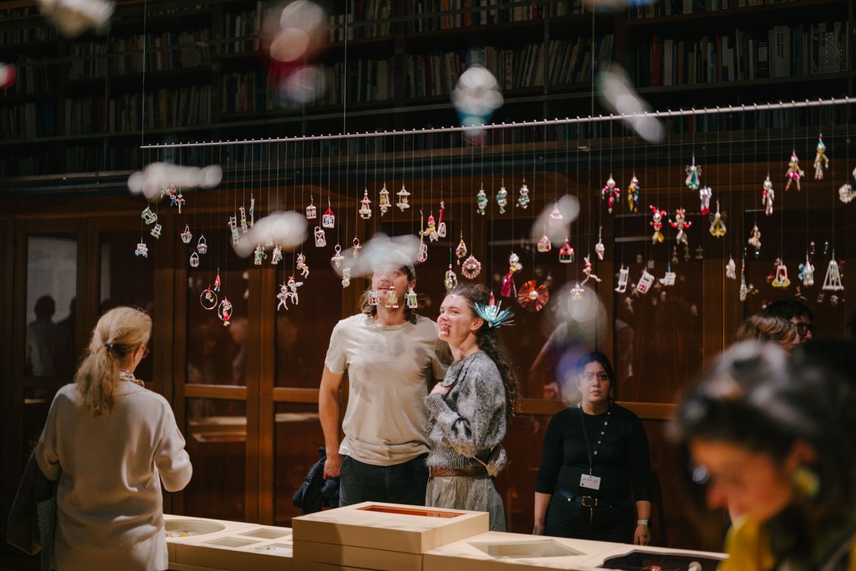 Visitors in the exhibition BICYCLE & LOBSTER