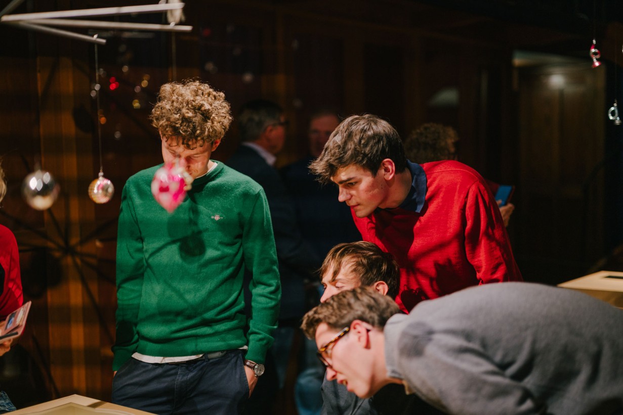 Visitors in the exhibition BICYCLE & LOBSTER